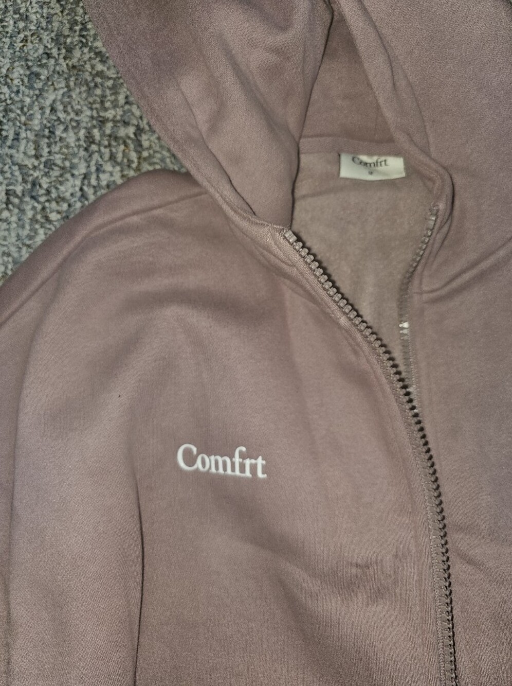 NWT COMFRT Zip Up Sweatshirt Size M - Picture 3 of 5